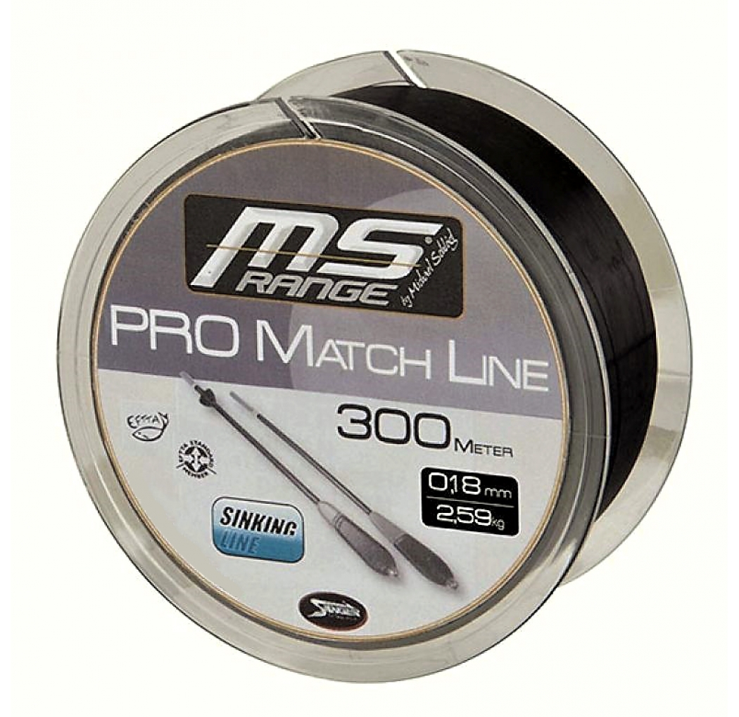 Жилка MS RANGE Pro Match Line 0.18mm 2.59kg 300m sinking black