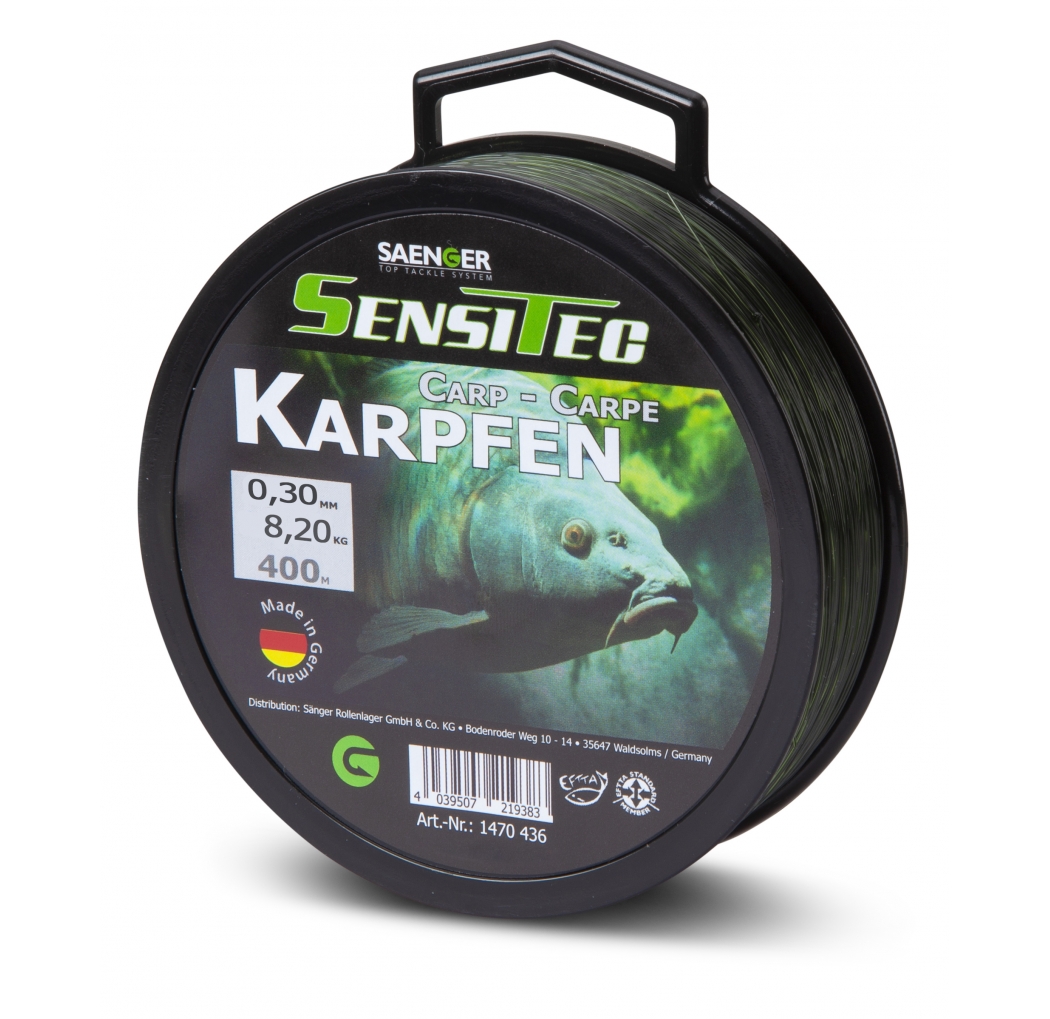 Жилка SAENGER Sensitec Karpfen 0.30mm 8.20kg 400m oliv green